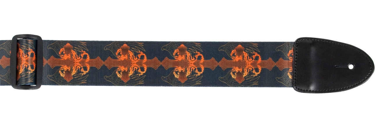 XTR | LS058 | Poly Guitar Strap | Winged Cross XTR | LS058 | Poly Guitar Strap | Winged Cross